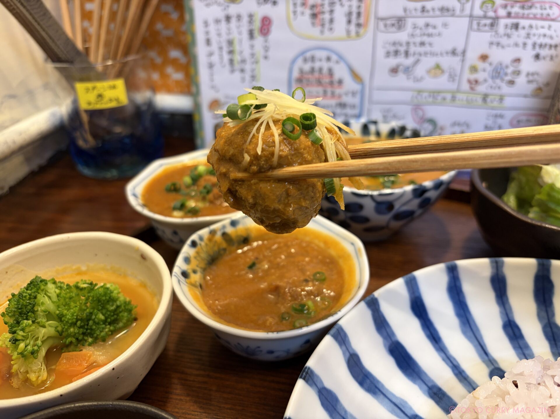 森下「月と亀」深川インド定食 鰯のつみれカレー定食